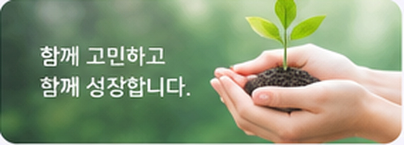 새싹을 손에 담은 성장 이미지
